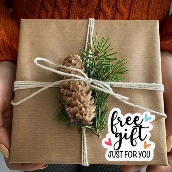 120 Free Gift Just For You Stickers ~ Appreciation Thank You Shipping Labels - Picture 10 of 10